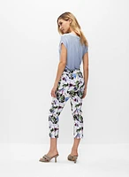 Leaf Print Bengaline Pants