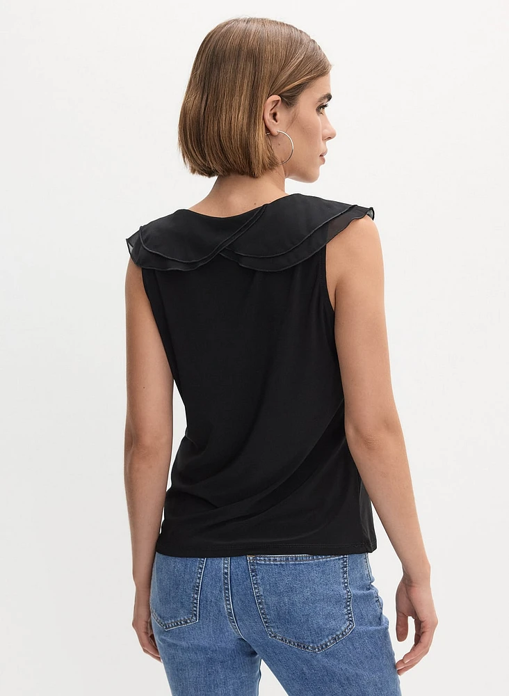 Sleeveless Ruffled Top