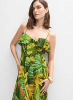 Robe en chiffon tropicale