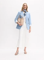 Jewel Button Denim Blazer