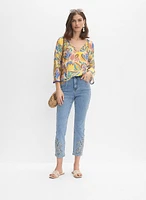Abstract Floral Blouse