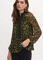 Leaf Print Blouse