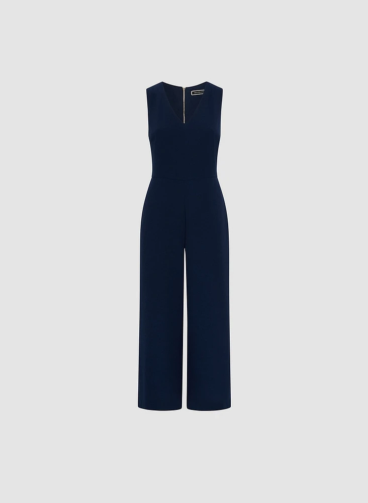 Crepe V-Neck Jumpsuit