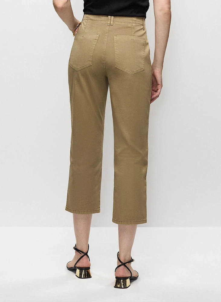 Capri à jambe étroite avec poches obliques