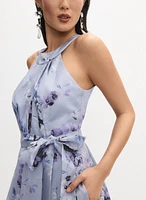 Floral Halter Neck Dress