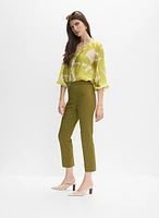 Cropped Slim-Leg Pants