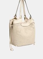 Sac à main perforé à cordon