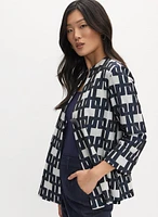 Joseph Ribkoff - Geometric Jacquard Jacket