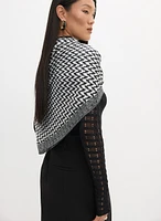 Houndstooth Print Scarf