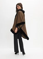 Zigzag Print Poncho