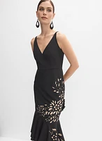 Robe cocktail à imprimé floral