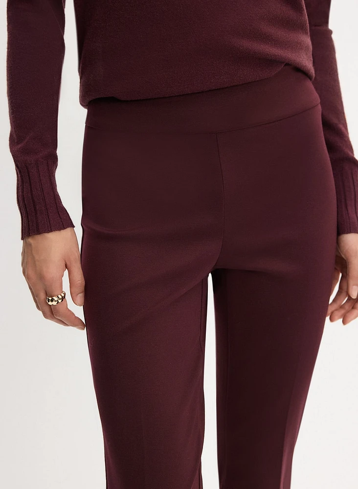 Madison Pull-On Straight-Leg Pants