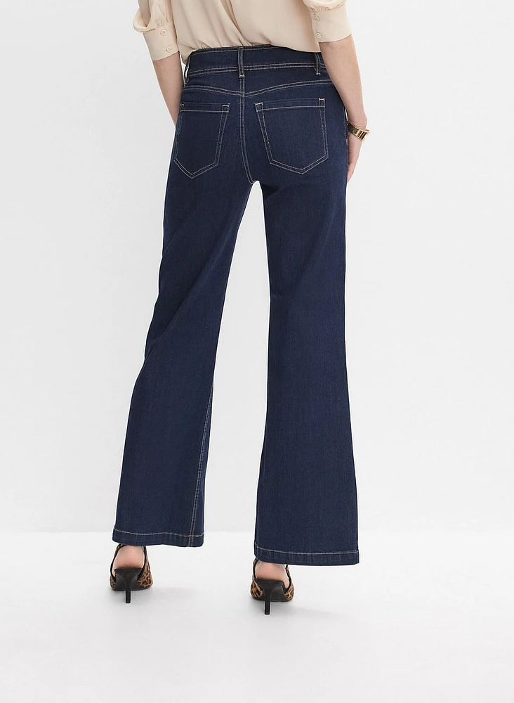 Rinse Tint Flare-Leg Jeans