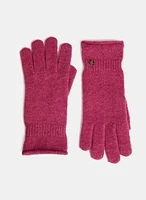 Wool-Blend Ribbed Detail Gloves