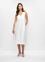 Sleeveless Linen-Blend Dress