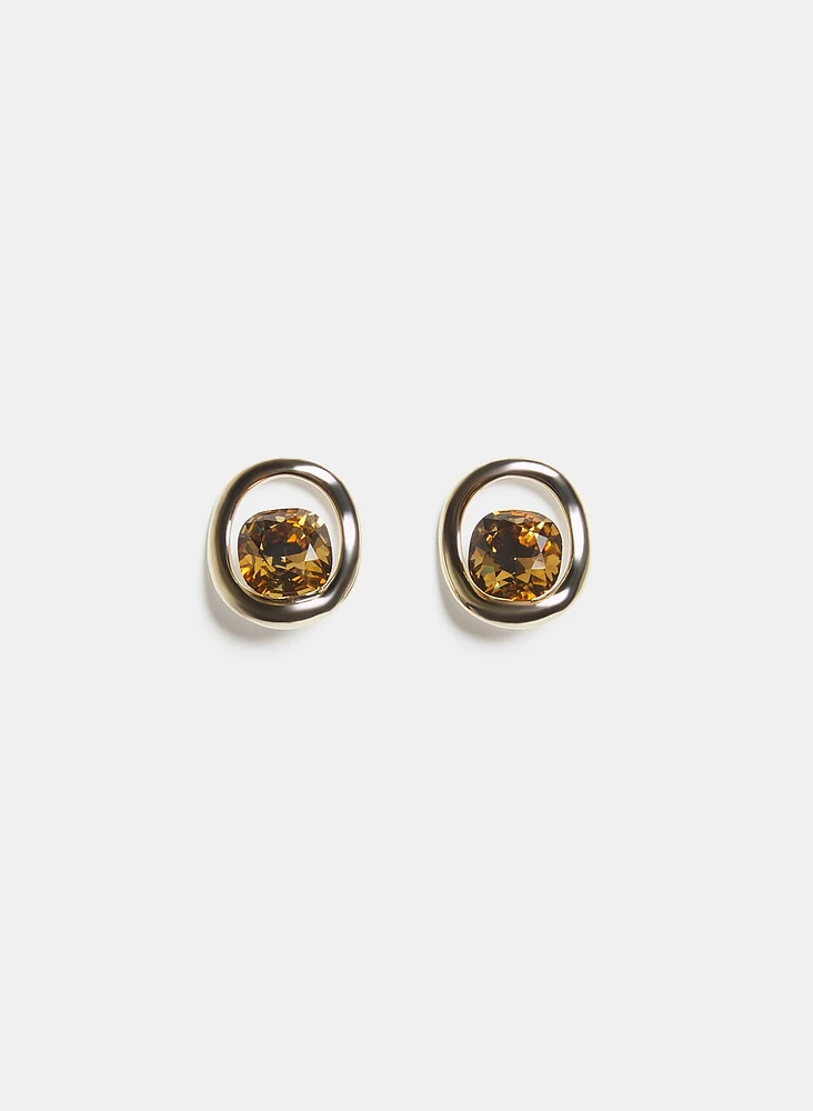 Glass Stone Earrings