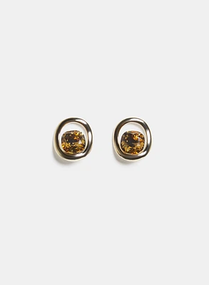 Glass Stone Earrings