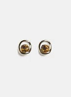 Glass Stone Earrings