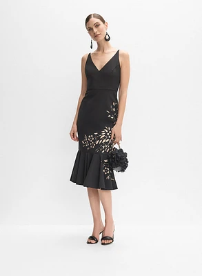 Robe cocktail à imprimé floral