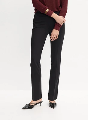 Madison Pull-On Straight-Leg Pants