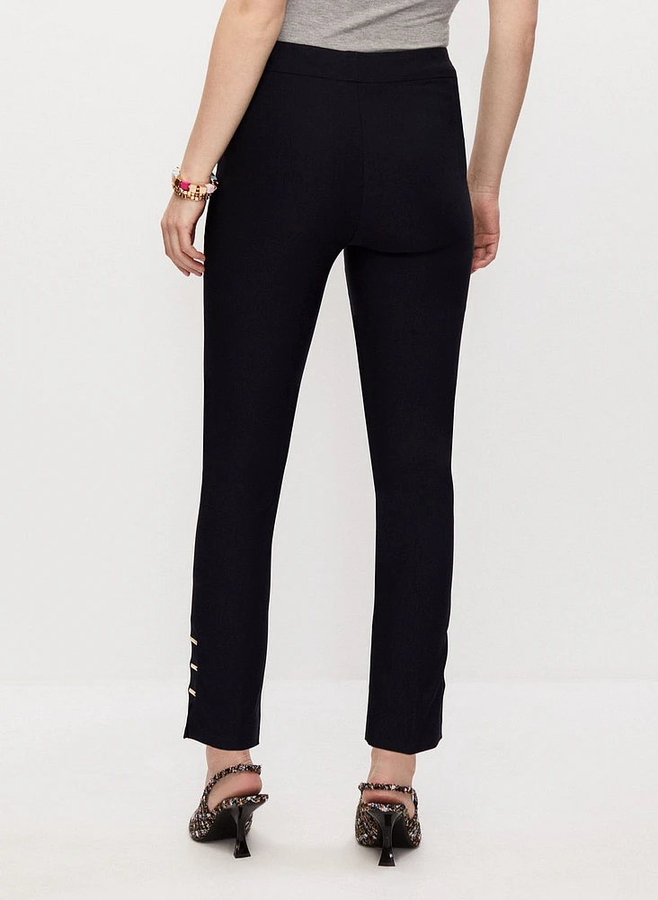 Slit Detail Pull-On Pants