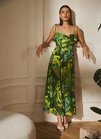 Robe en chiffon tropicale