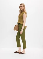 Cropped Straight-Leg Jeans