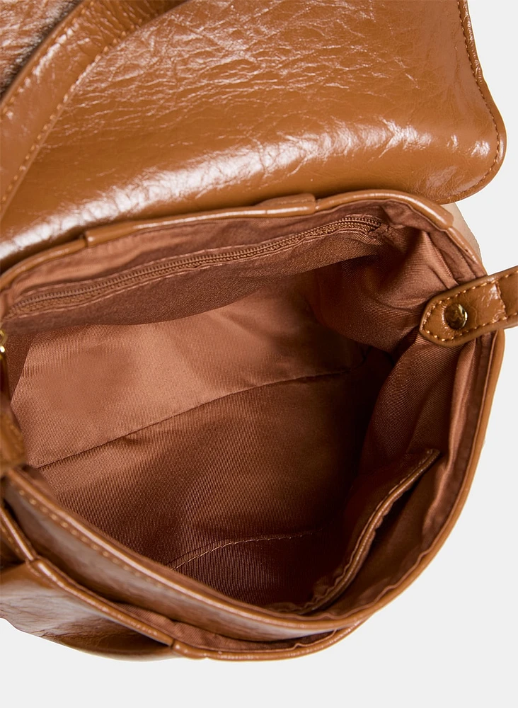 Sac en bandoulière en cuir végane