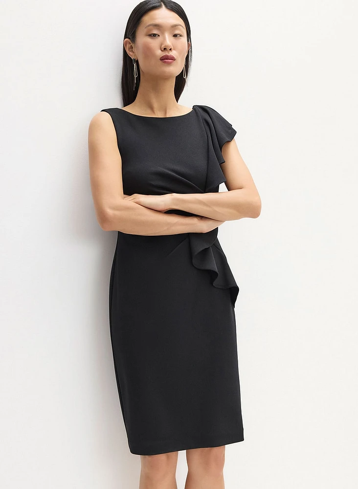 Asymmetric Ruffle Detail Dress