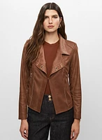 Vex - Eyelet Detail Faux Suede Jacket