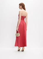 Satin Plissé Dress