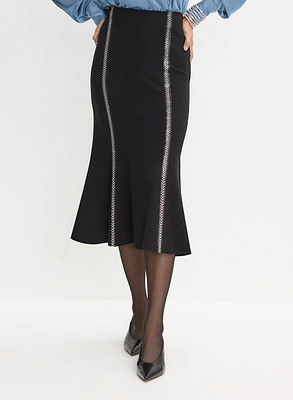 Joseph Ribkoff - Embellished Trumpet Hem Skirt