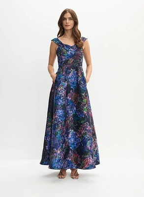 Floral Print Gown