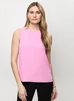 Sleeveless Crew Neck Blouse