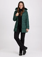 Recycled Material Puffer Coat