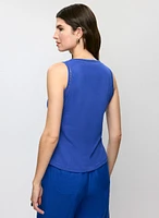 Camisole en lin à détails brodés