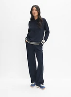 Striped Trim Knit Pants