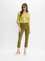 Cropped Slim-Leg Pants