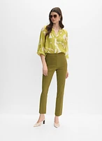 Cropped Slim-Leg Pants