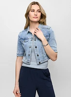 Veste Essentiels en denim écourtée