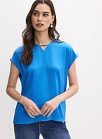 Joseph Ribkoff - Cut-Out Satin Blouse