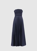 Robe en satin pliss