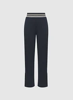 Striped Trim Knit Pants