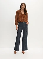 Wide Leg Cargo Jeans