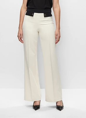 Colour Block Flare Leg Pants