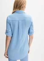 Utility Button-Up Blouse