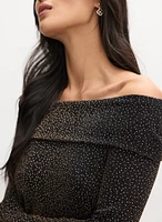 Metallic Off-The-Shoulder Top