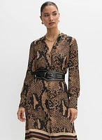 Snakeskin Print Dress