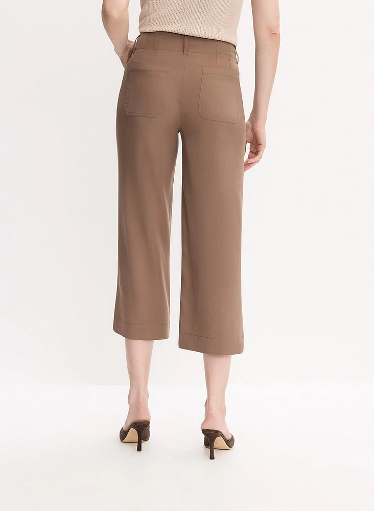 Cropped Wide Leg Pants