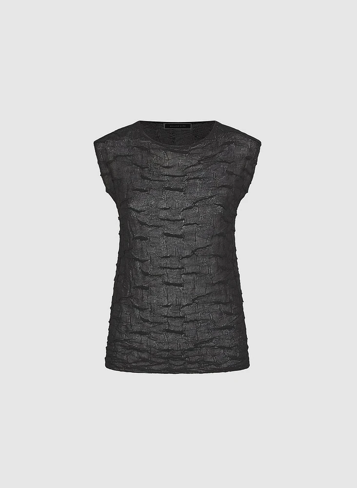Haut en jacquard texturé